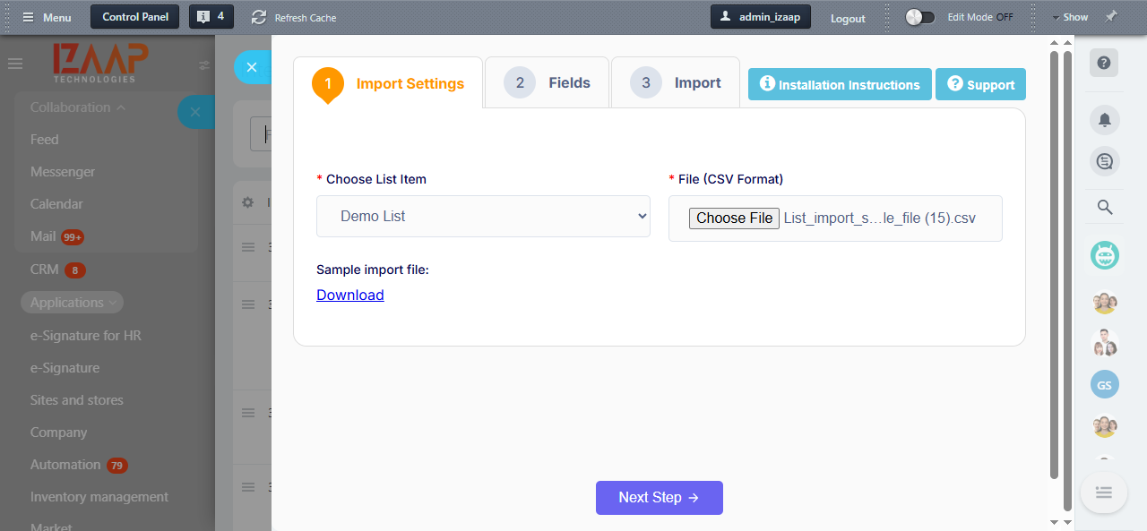  List-import