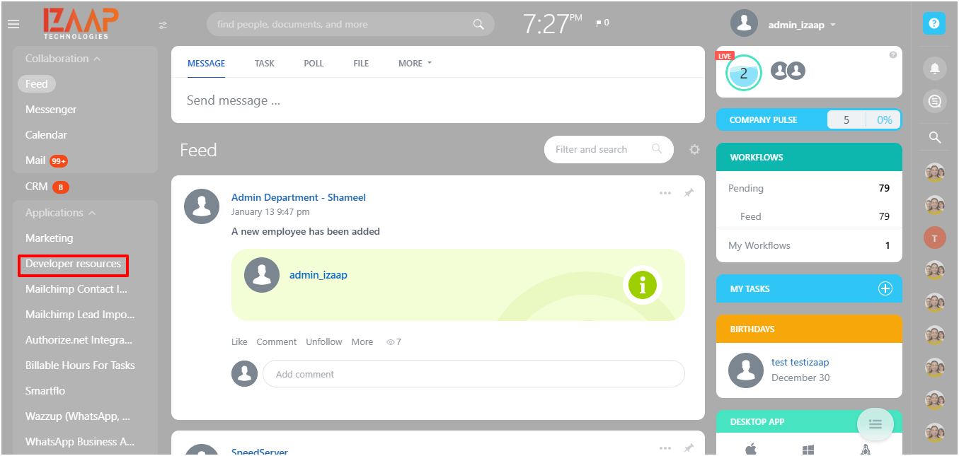  menuDeveloper Resourc