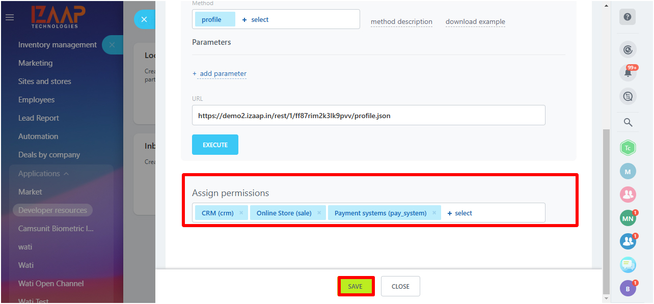 Razorpay Payment System and Online Store scope