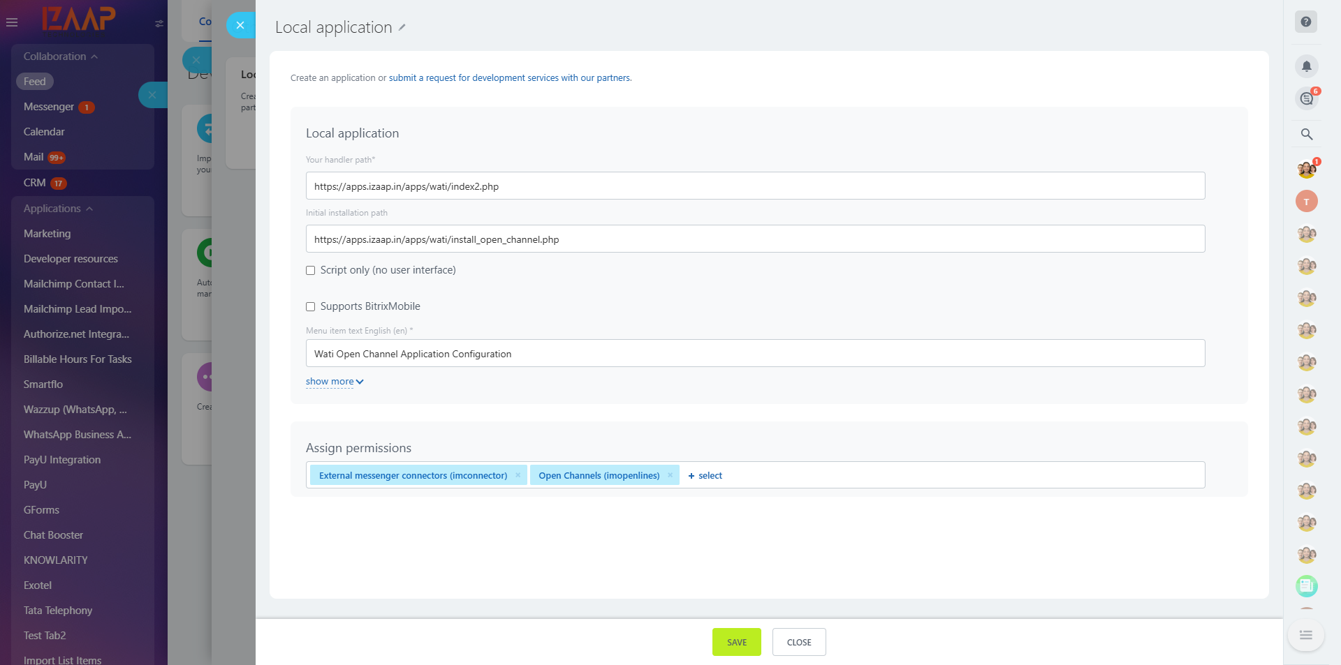 Local Application Configuration
