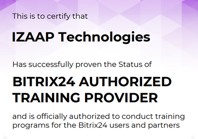 ATP certifcate IZAAP Technologies Private Limited 2023